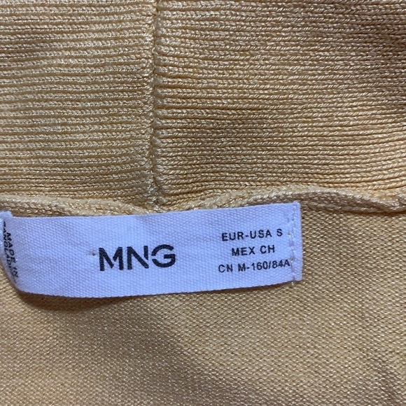 NWOT. Mango Basic Yellow Ribbed Detail Cardigan. Size S. - Picture 8 of 8